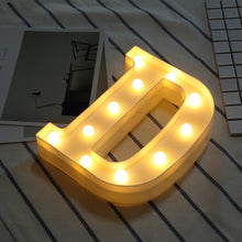 Load image into Gallery viewer, Luminous LED Letter Night Light Creative 26 English Alphabet Number Battery Lamp Romantic Wedding Party Decoration
